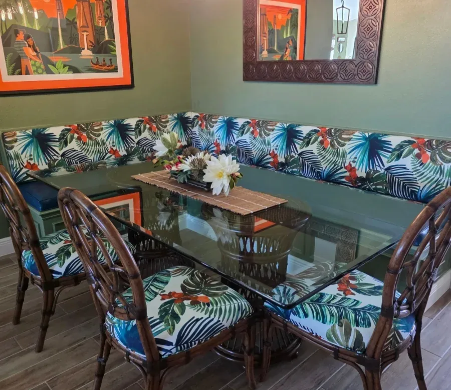 Custom upholstery and fabric work from the Custom Fabric Creations workroom in St. Petersburg, FL