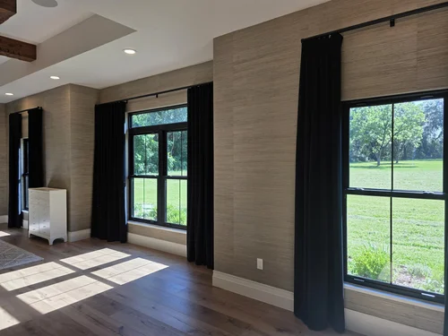 Nailhead-Trim Blackout Drapes by Custom Fabric Creations in Tierra Verde, FL